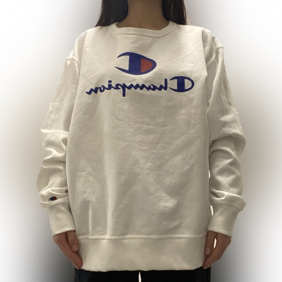 Champion Crew Neck Classic Retro Fleece Sweatshirt - Picture 1 of 6